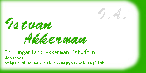 istvan akkerman business card